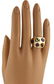 Chanel Multi-Color Gemstone 18k Gold Square Ring - 6