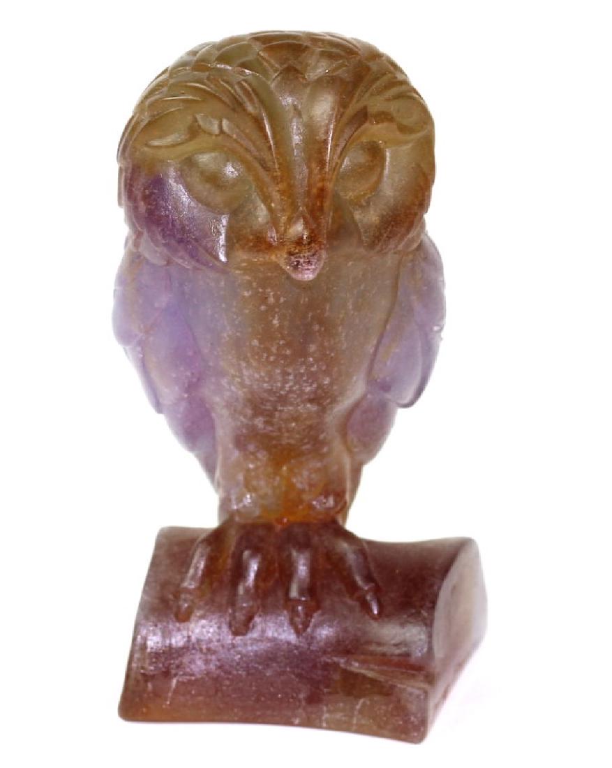 Daum France Pate de Verre Edwige Owl Figure (1 of 3)