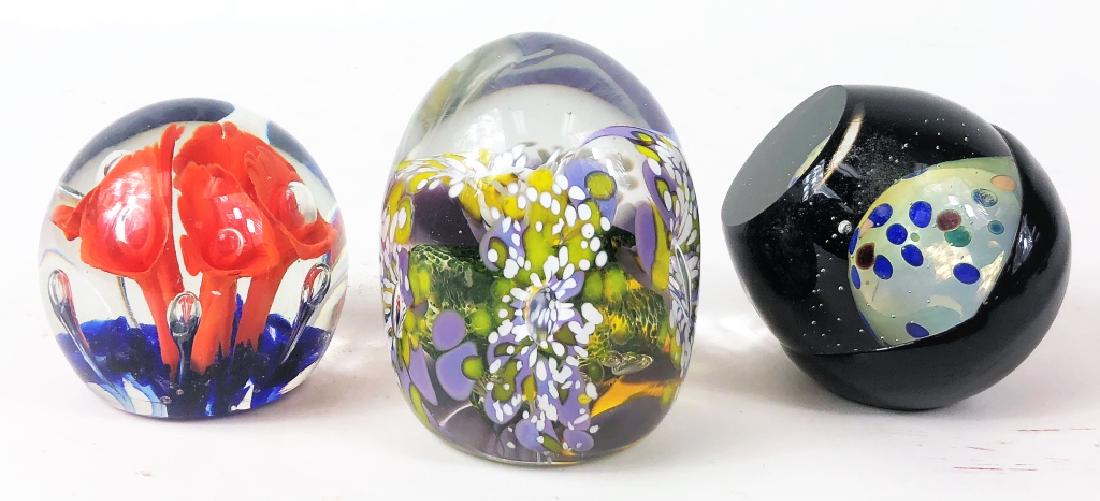 Three Contemporary Art Glass Paperweights (1 of 1)