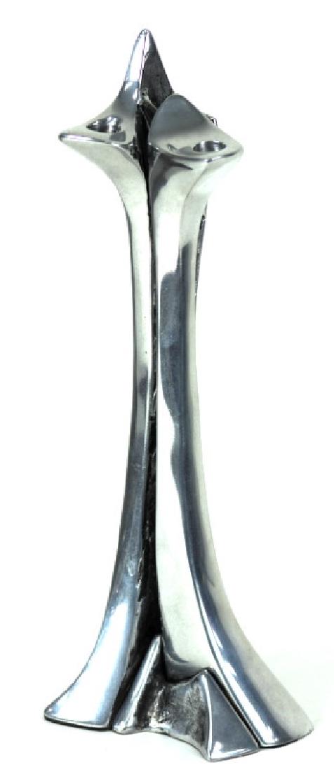 Contemporary 3 Piece Chrome Candlestick (1 of 5)