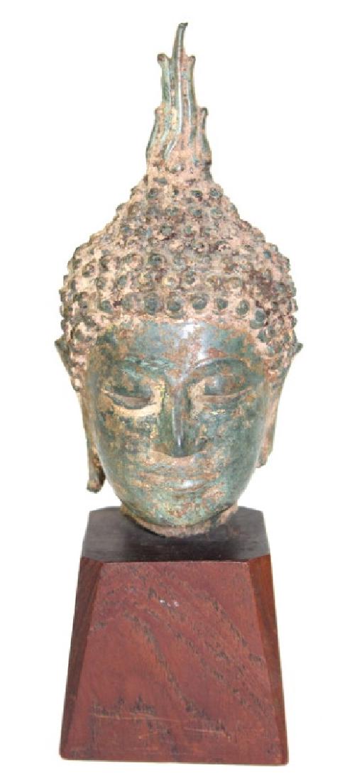 Chinese Buddha Head Bronze (1 of 5)