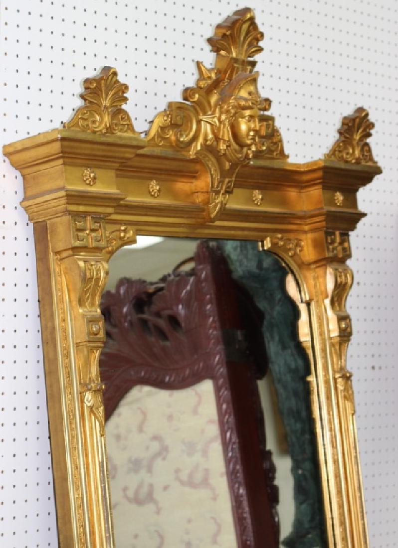 7ft. Victorian Gilt Painted Medusa Head Mirror (1 of 5)