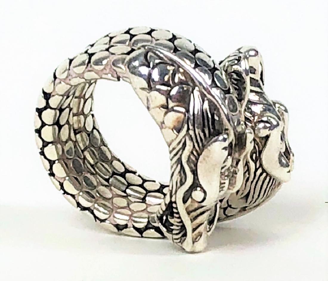 John Hardy Sterling Silver Naga Head Coil Ring (1 of 7)