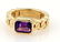 Chanel Emerald Cut Amethyst 18k Gold Ring - 2