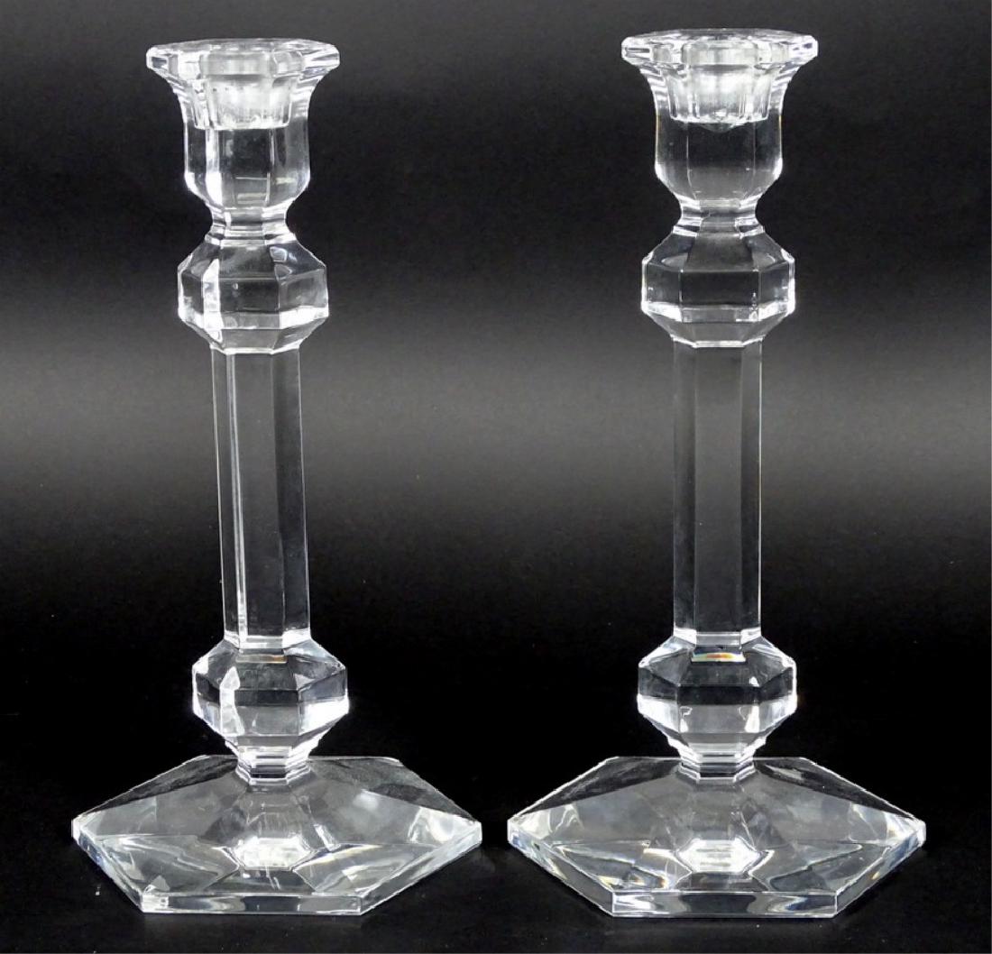 Val Saint Lambert Crystal Candlestick Holders (1 of 4)