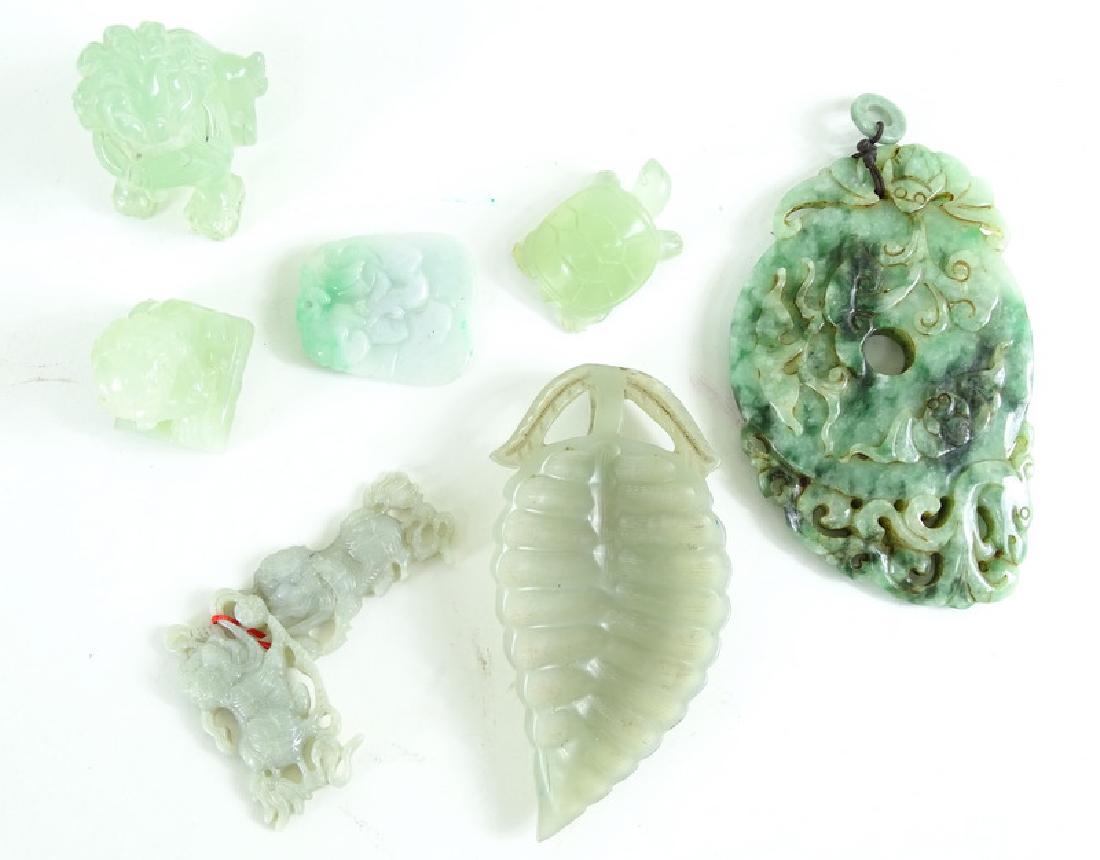 Lot of Four Chinese Carved Hard Stone Pendants (1 of 2)