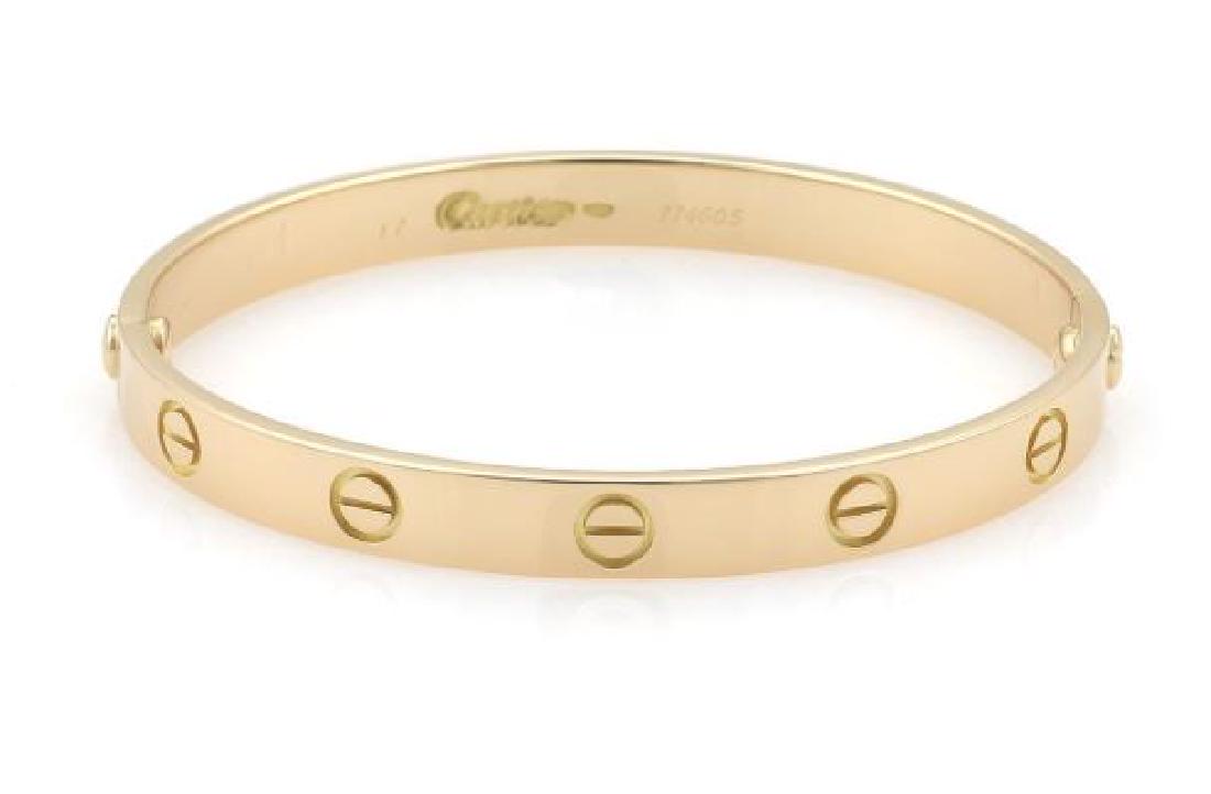 Cartier Love 18k Gold Screw Motif Bangle Cert. (1 of 5)