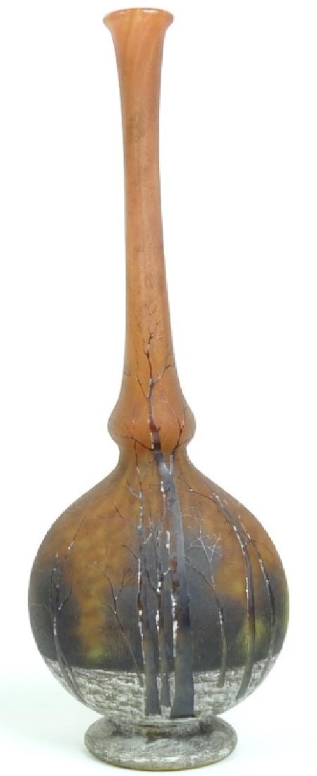 Antique Daum Nancy Art Glass Winter's Scene Vase (1 of 8)