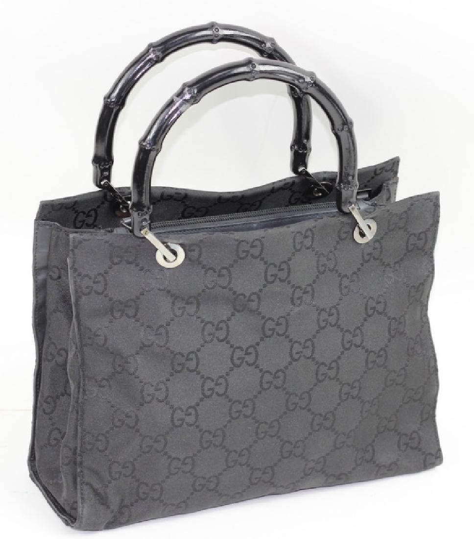 Gucci Black Nylon Bamboo Handled Tote Bag (1 of 5)