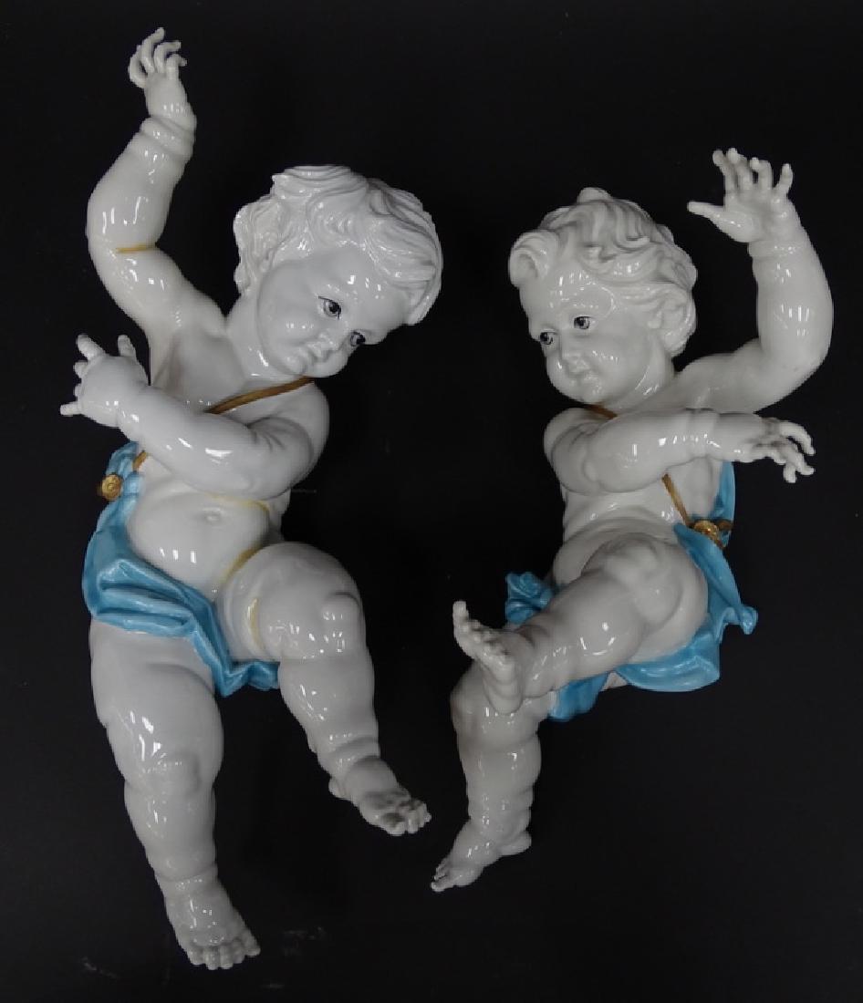 Algora Spanish White Porcelain Wall Hanging Putti (1 of 5)