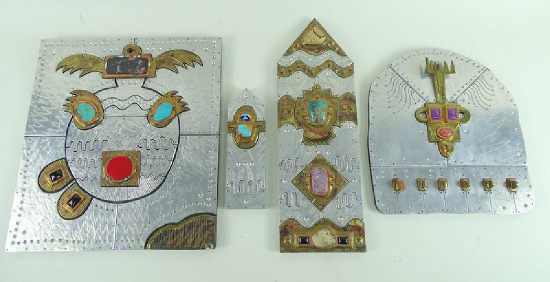 Four Signed Thom Wheeler Inlaid Wall Plaques (1 of 6)