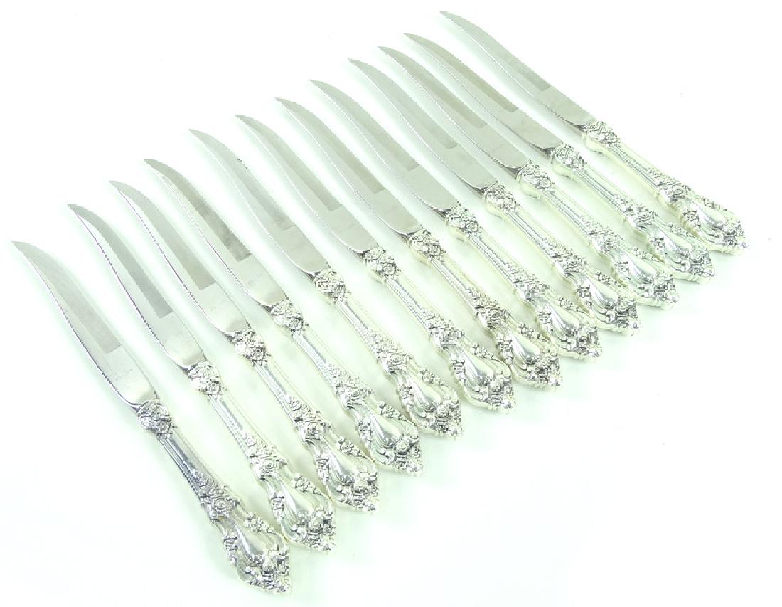 12 Lunt Eloquence Sterling Silver Steak Knives (1 of 5)