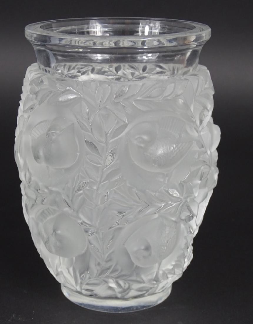 Lalique France Crystal "Bagatelle" Sparrow Vase (1 of 5)