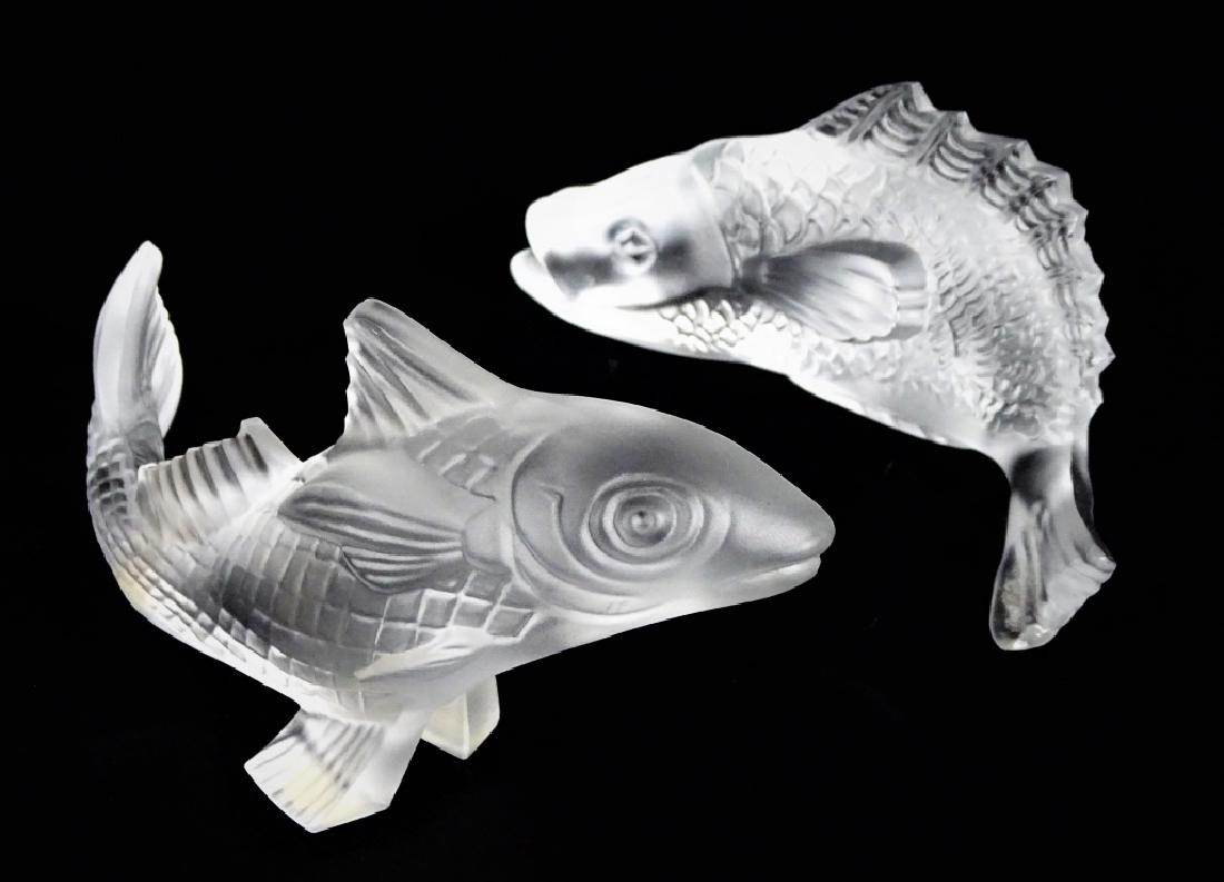 Pair of Baccarat French Crystal Koi Fish Figurines (1 of 4)
