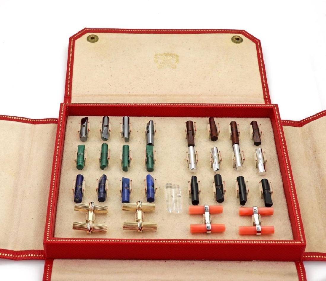 Cartier 18k Gold Gems changeable 8 Set Cufflinks (1 of 11)
