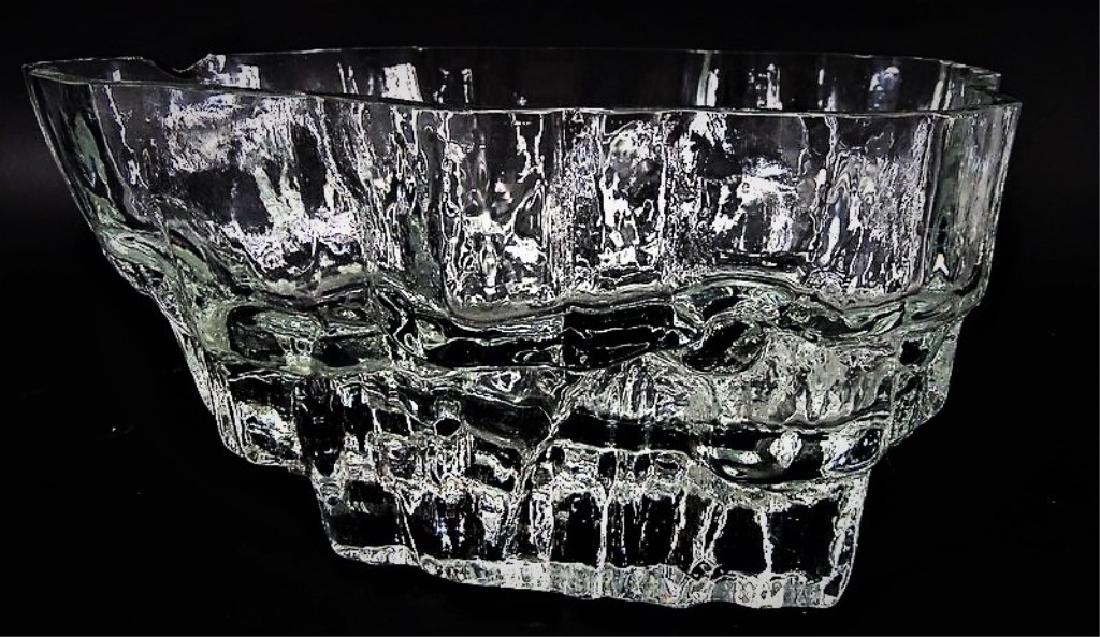 Tapio Wirkkala Iceberg Scandinavian Art Glass Bowl (1 of 6)