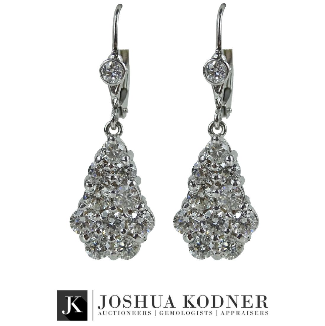Ladies 3.00 CT Diamond Dangle Earrings (1 of 1)
