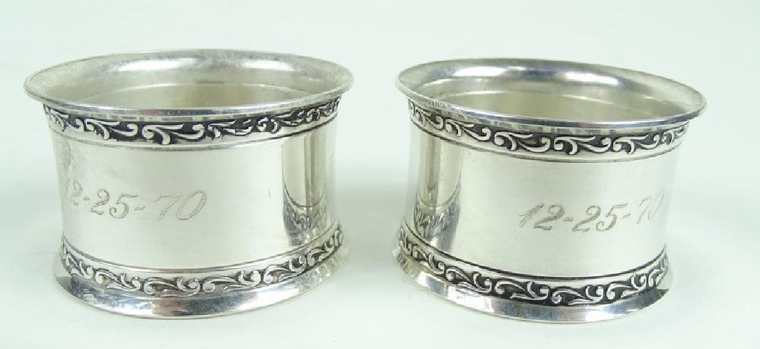Pair of Wallace Sterling Repousse Napkin Rings (1 of 1)