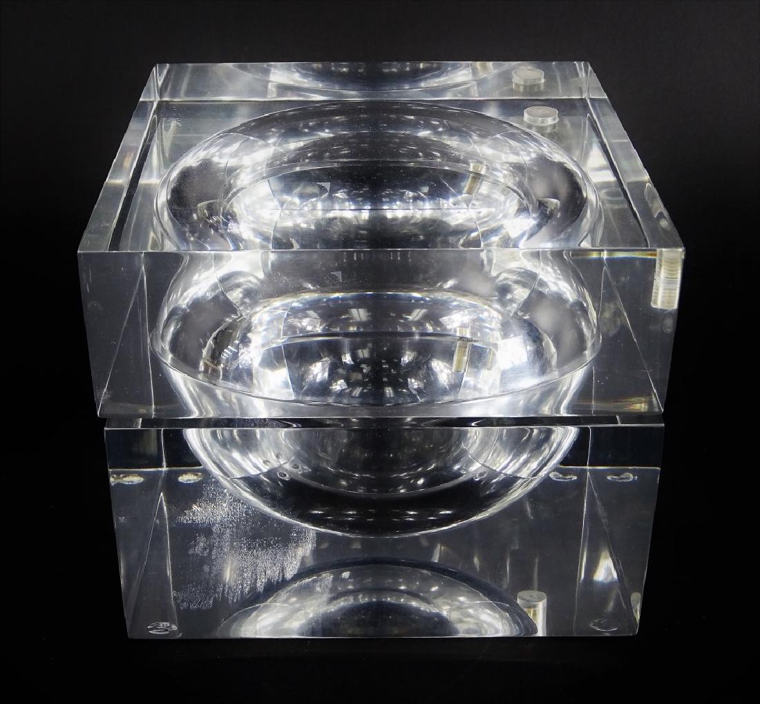 Mid Century Modern Lucite Swivel Ice Box (1 of 4)