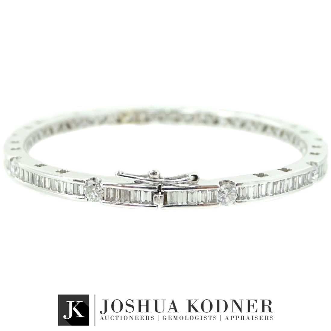 18 White Gold 5.22ct Diamond Ladies Cuff Bracelet (1 of 1)