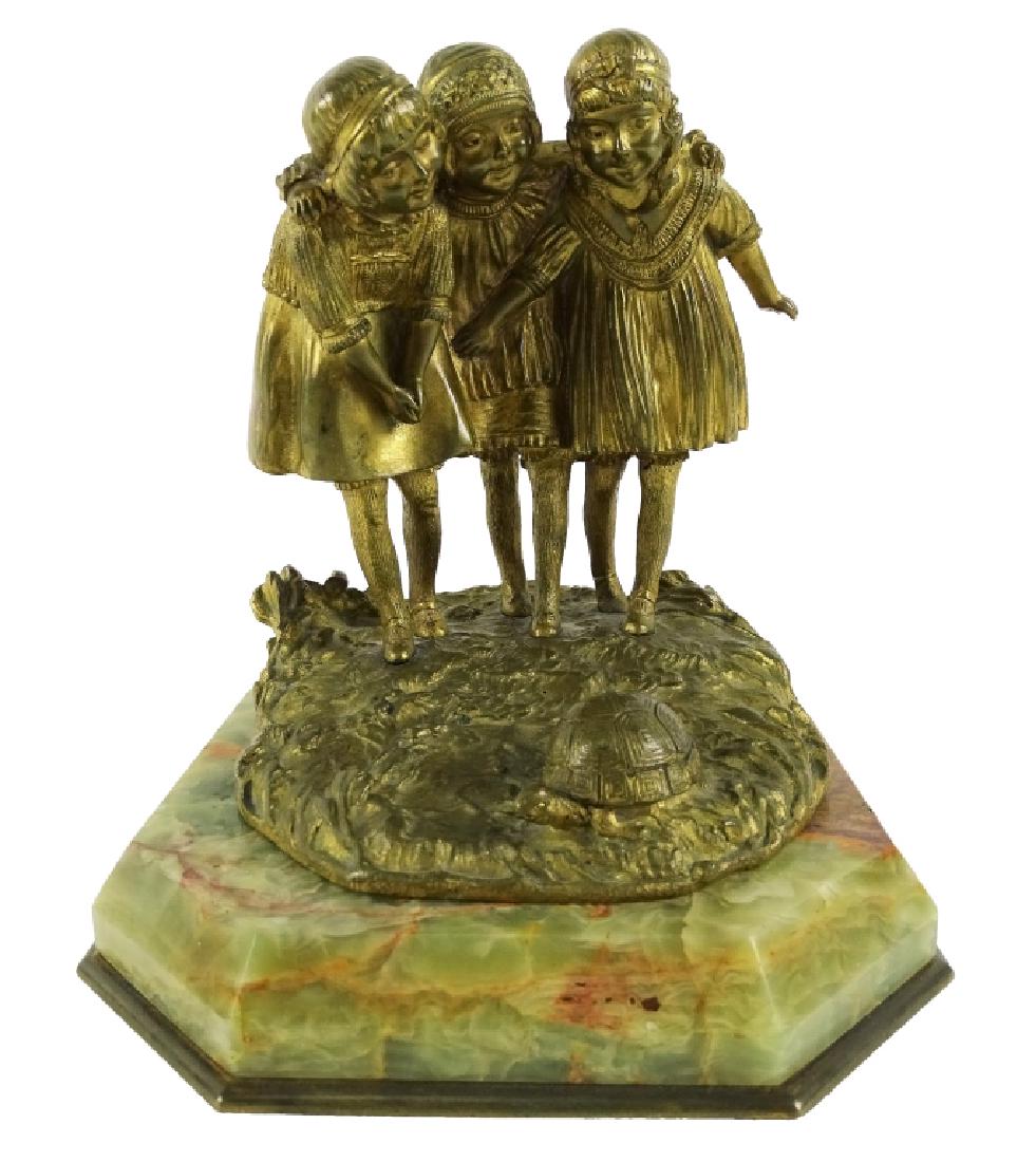 D.H. Chiparus Three Girls Deco Bronze Sculpture (1 of 8)