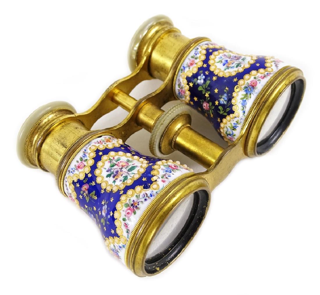 Antique French Duchesse Enameled Opera Glasses (1 of 4)