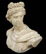 Antique 19th C. Italian School Marble Apollo Bust (1 of 3)