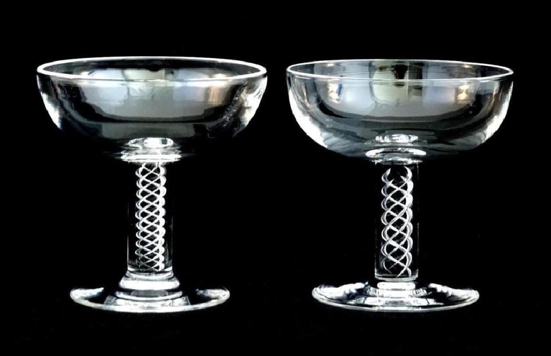 15 Steuben Crystal Air Twist Champagne Sherbets (1 of 1)