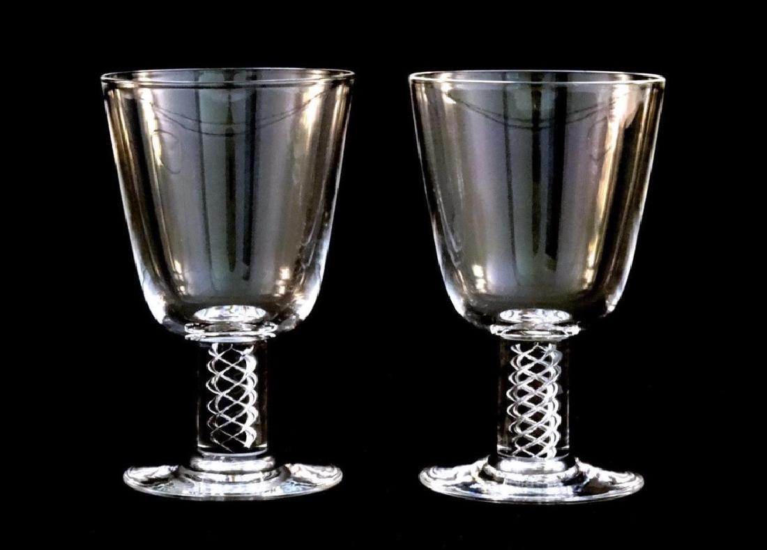15 Steuben Crystal Air Twist Stem Red Wine Glasses