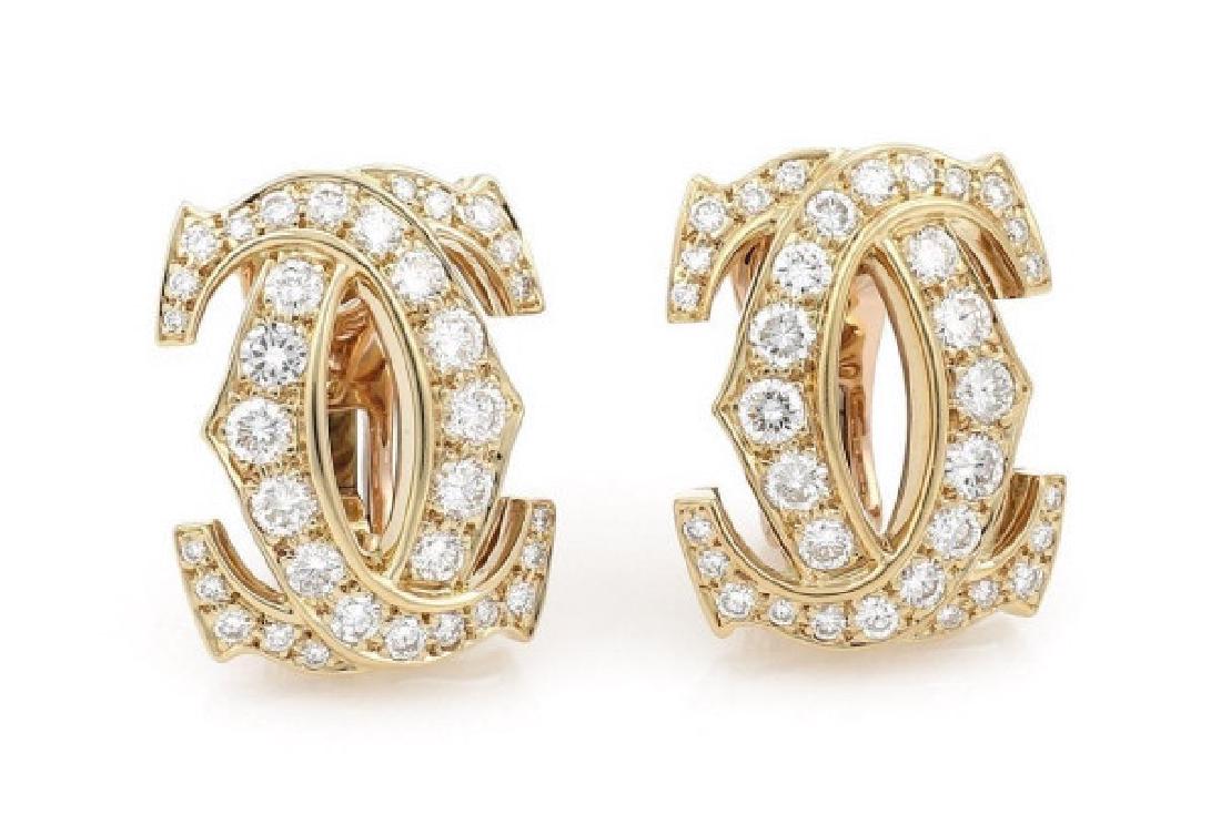 cartier double c earrings