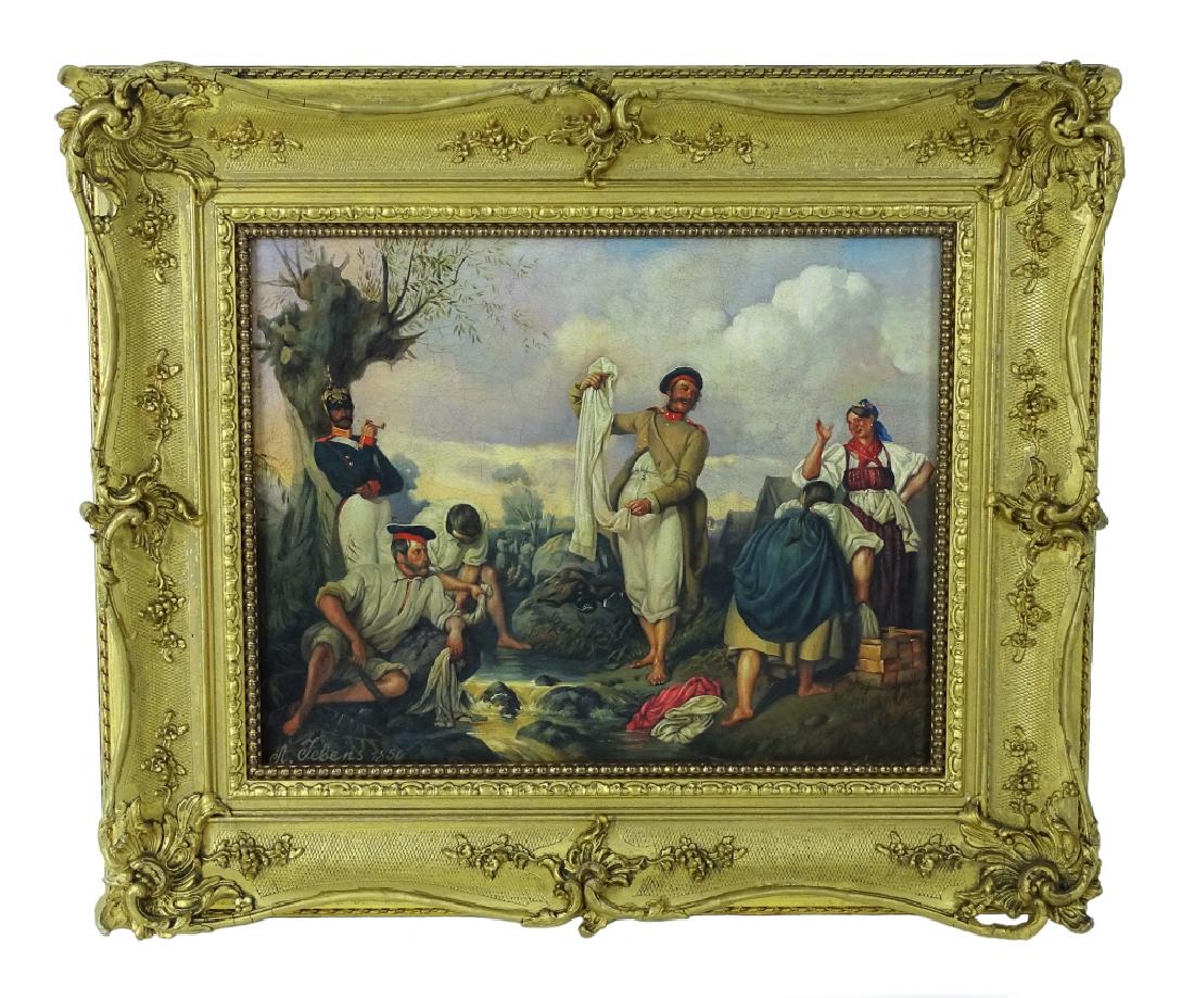 Attrib Adolf Jebens European Military Oil Painting (1 of 11)