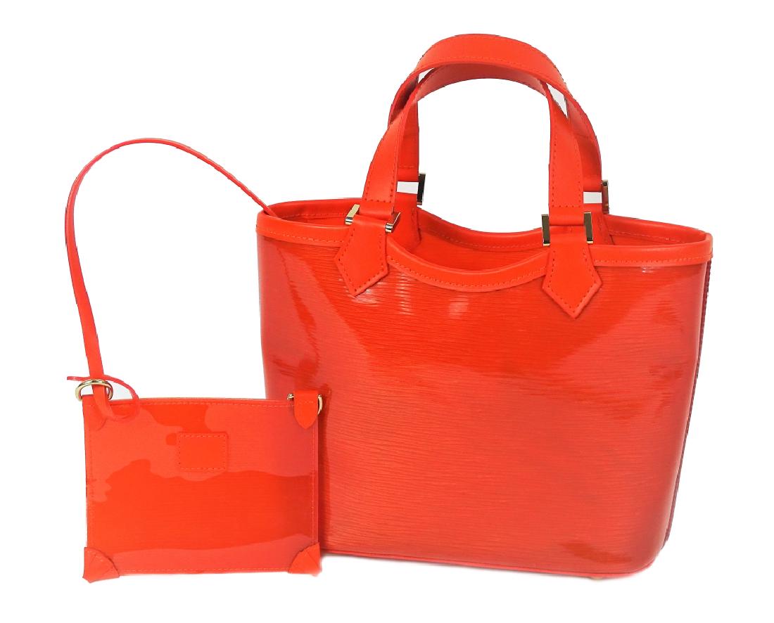 Louis Vuitton Orange Patent Leather Tote Bag (1 of 8)