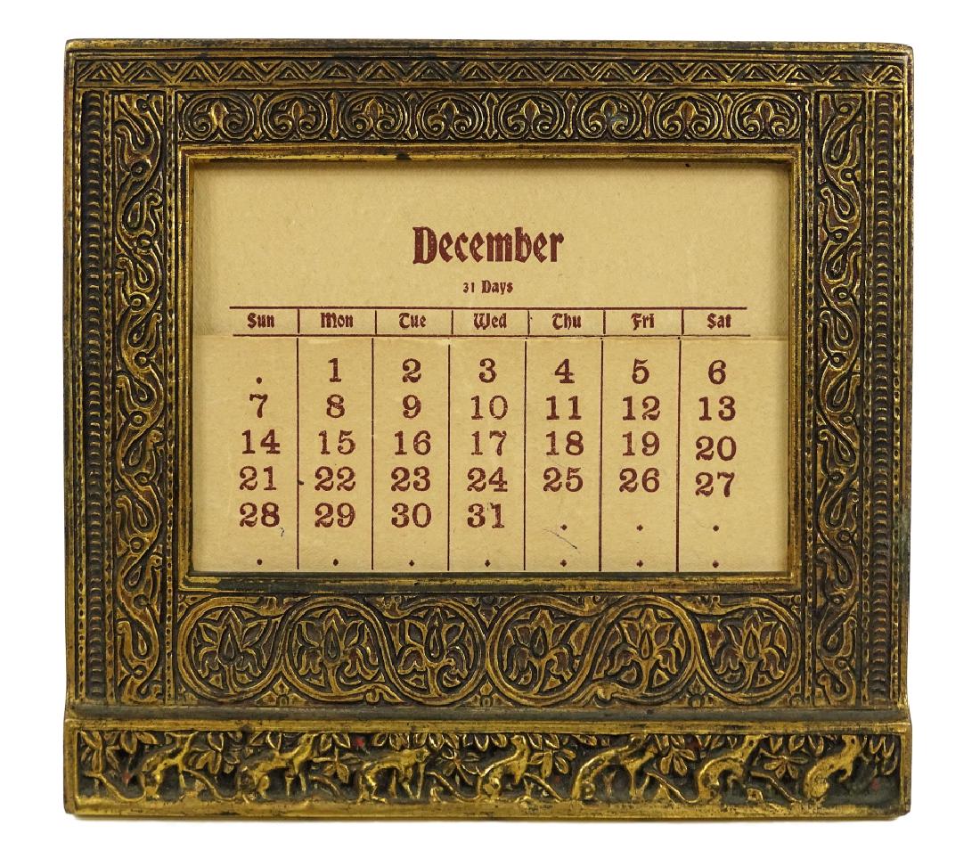 Rare Tiffany Studios Art Nouveau Bronze Calendar (1 of 7)