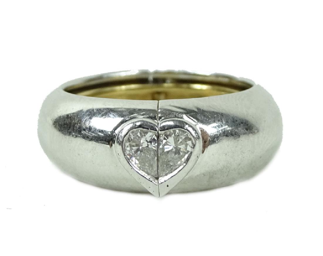 18K Diamond Heart Shape Diamond Ring (1 of 4)
