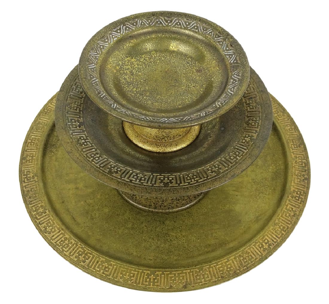 3pc Tiffany Studios Bronze Service Items (1 of 7)