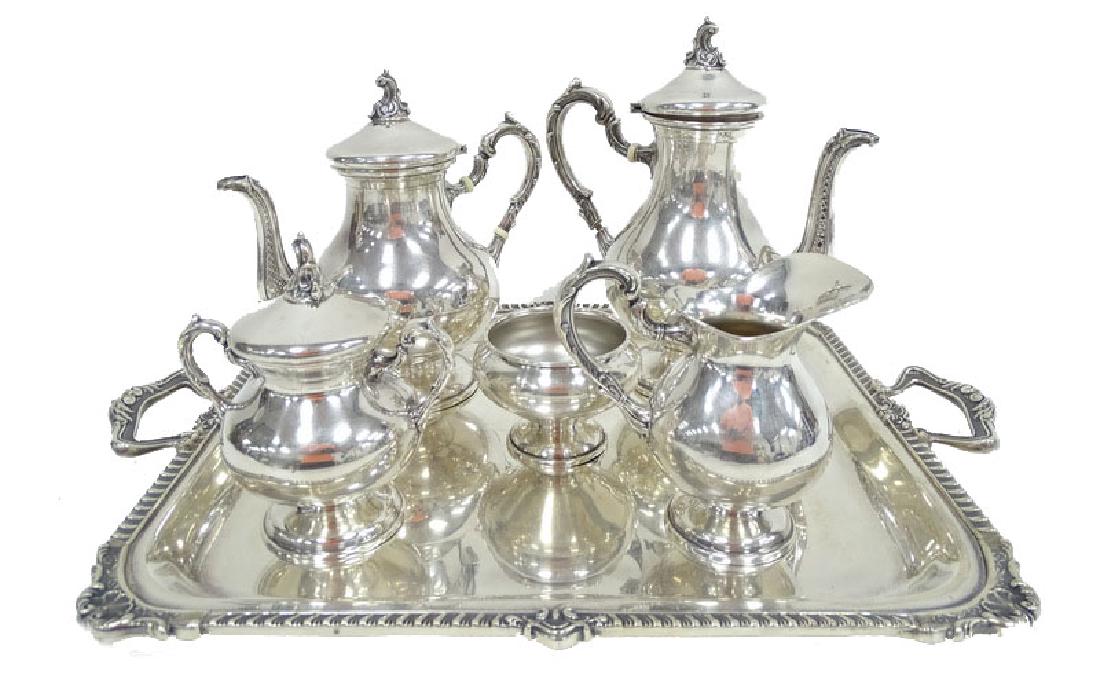 6pc Camusso Peruvian Sterling Silver Tea Set (1 of 3)