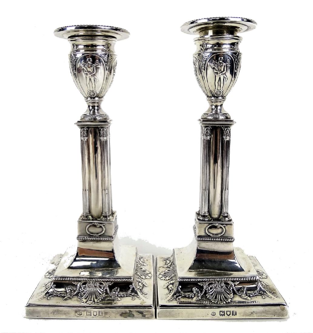Thomas Bradbury & Sons Sterling Candlesticks (1 of 3)