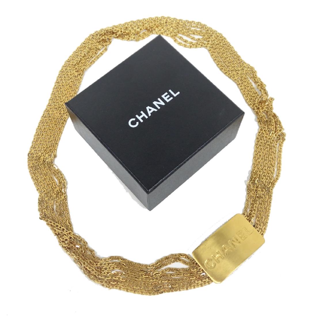 Chanel Gold Tone Monogram Chain Link Ladies Belt (1 of 1)