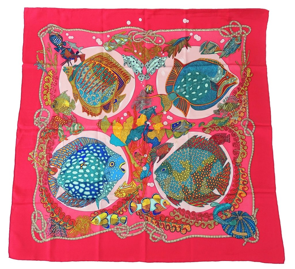 Hermes Paris "Grands Fonds" Silk Scarf (1 of 8)