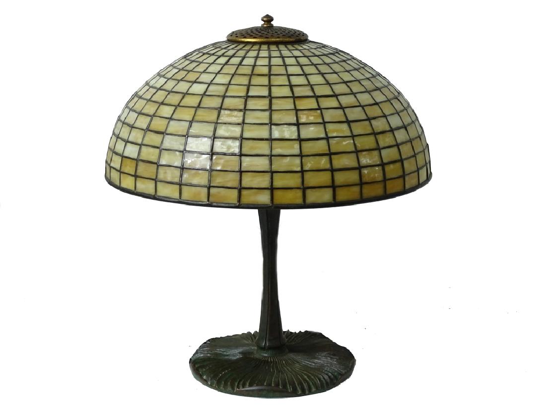 Tiffany Studios New York bronze mushroom table lam (1 of 11)