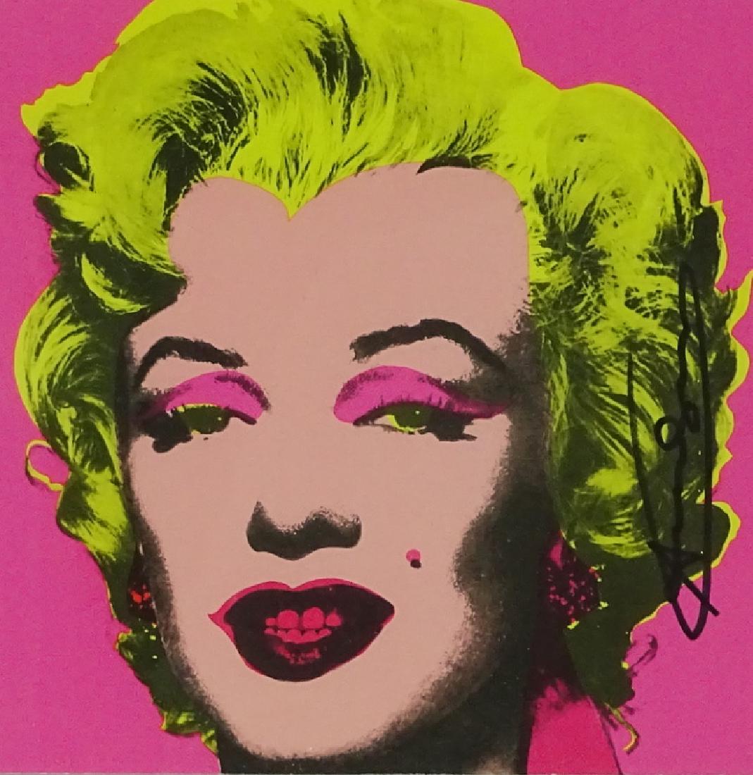 Andy Warhol (1928-1987) Marilyn Invitation: Andy Warhol (1928-1987) Marilyn Invitation. Offset lithograph with screenprint in colors (framed); Signed; 7" x 7" Provenance: Private Collection