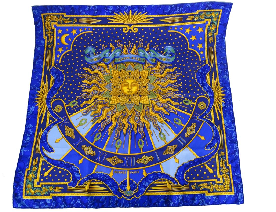Hermes Paris "Carpe Diem" Silk Scarf (1 of 6)