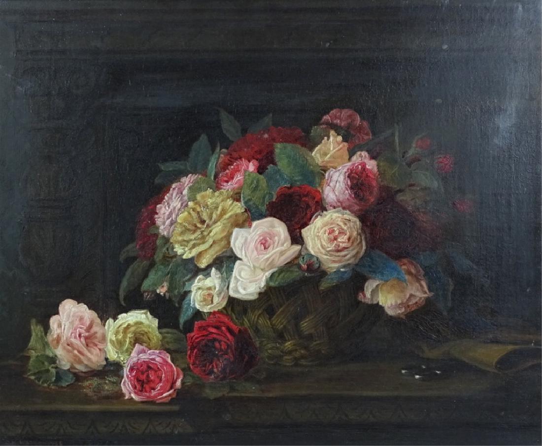 Antique Still Life Oil Painting On Canvas Bears (1 of 7)