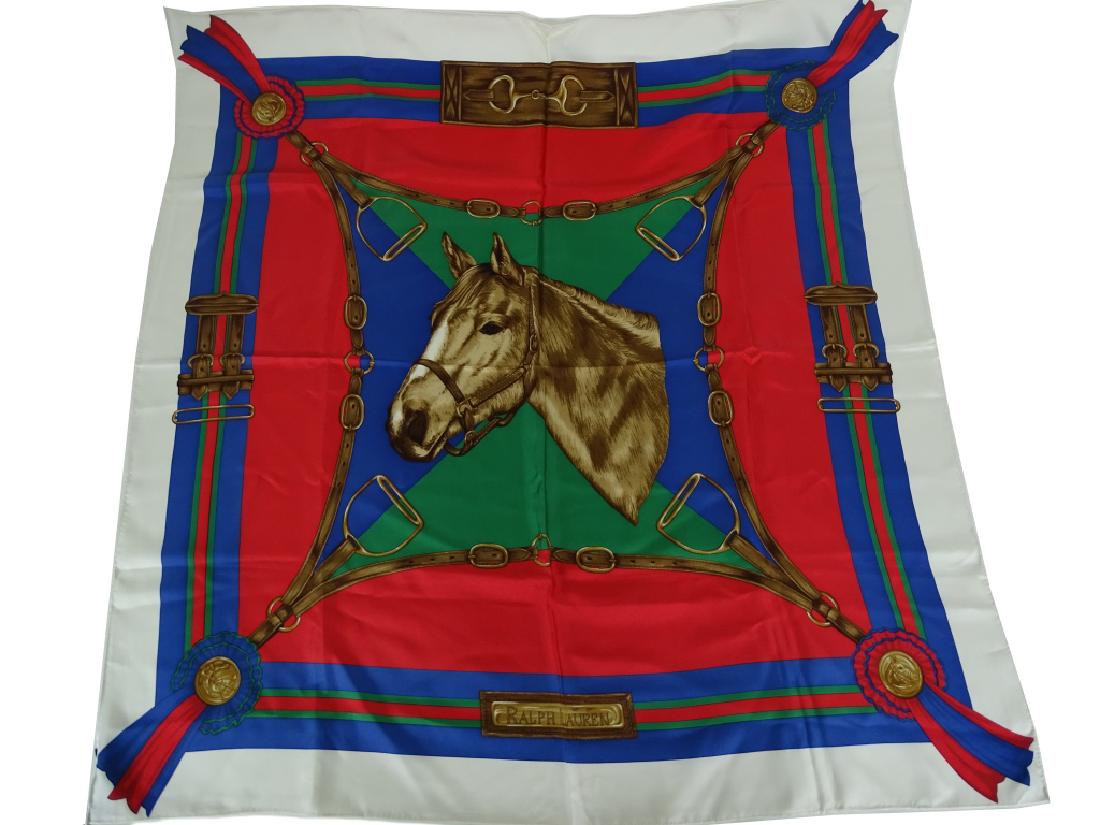 Ralph Lauren "Equestrian" Silk Scarf