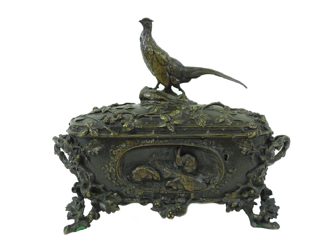 Auguste N Cain Victorian French Bronze Jewelry Box (1 of 8)