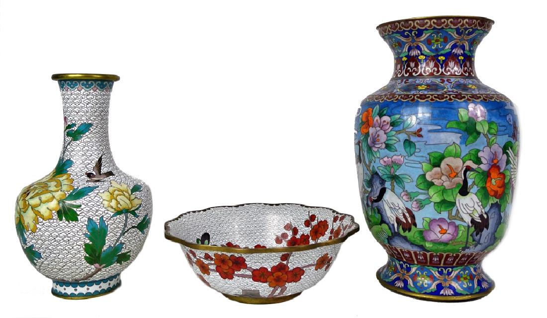 (3) Three Cloisonne Misc Items. (1 of 4)