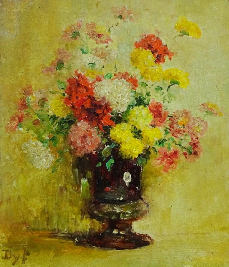 Marcel Dyf (FRENCH, 1899–1985), Floral Still Life: Marcel Dyf (FRENCH, 1899–1985), Floral Still Life. Oil on board. Signed lower left. Measures 8 inches high x 7 inches wide.