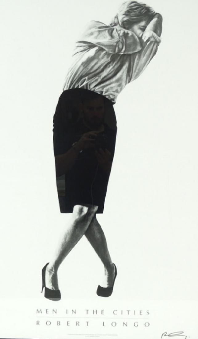 Robert Longo (AMERICAN, 1953) Exhibition Poster: Robert Longo (AMERICAN, 1953) Exhibition Poster. Hand Signed. Measures 44 1/2 inches high x 29 1/2 inches wide Including Matte And Frame.