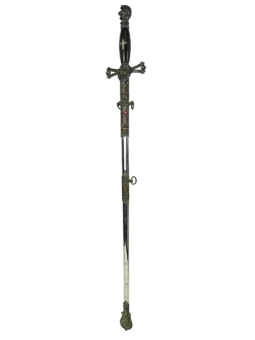 European Mixed Metal And Enamel Sword (1 of 4)