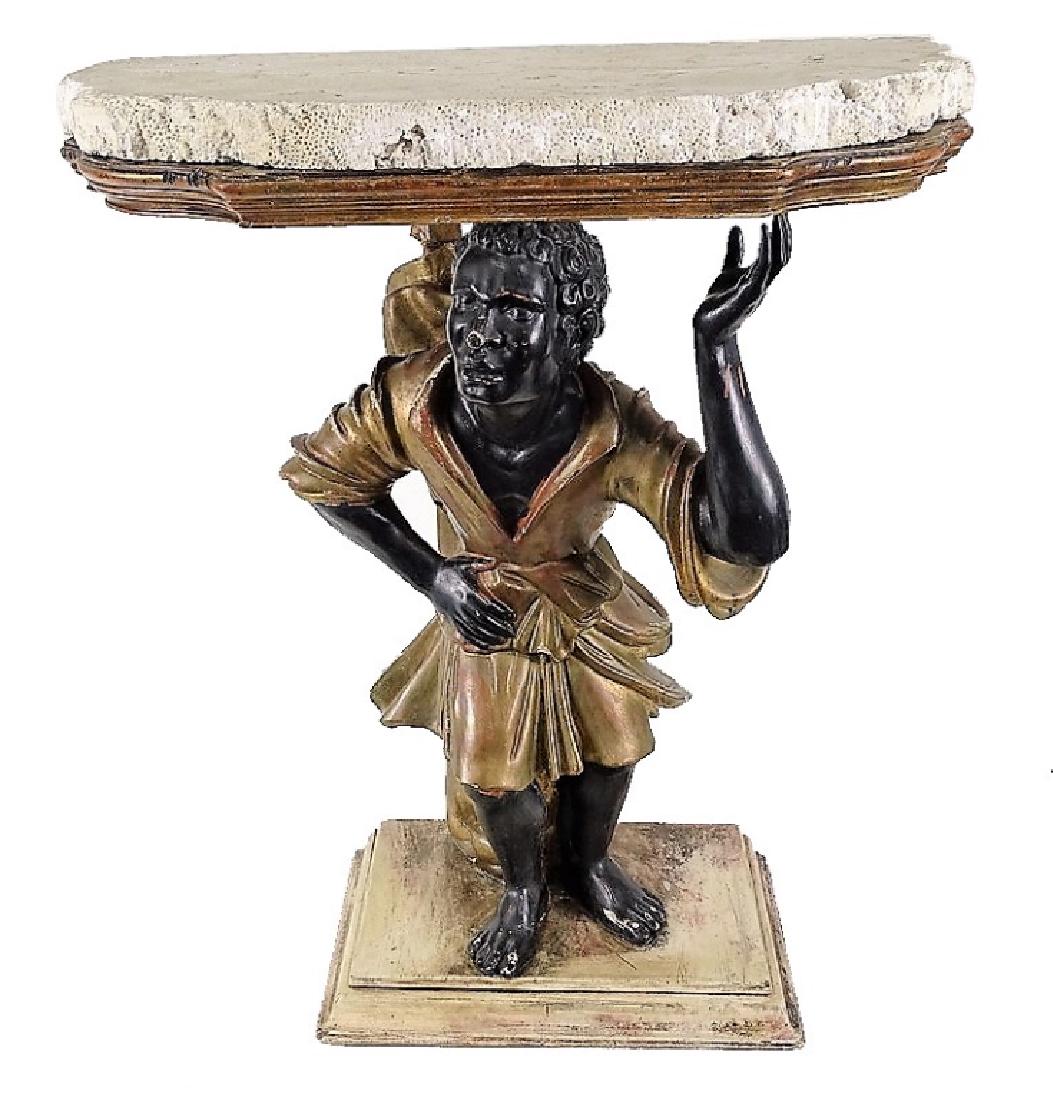 Antique Carved Wood Blackamoor Table (1 of 11)